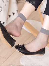 NO.085 Sweet Pea - flat shoes, short grey silk, short meat silk(33)